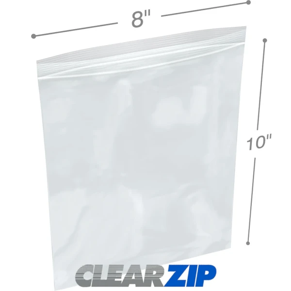 8 x 10 Clearzip® Lock Top 2 Mil Bags