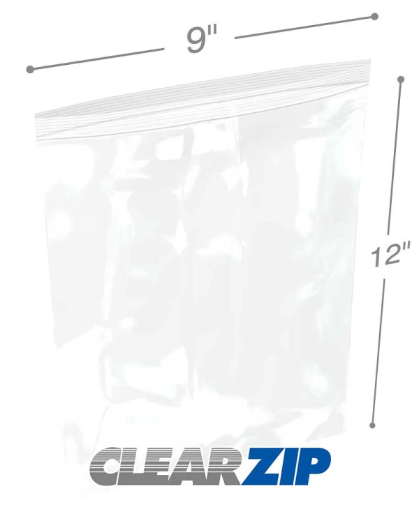 9x12 white zipper bags