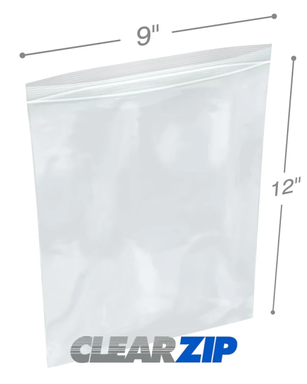 9x12Clearzip Lock Top 4 Mil Bags