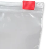 9x12 3 mil Slider Bags Red Plastic Tab