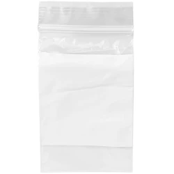 Dispenser Box 2" x 3" White Block Clearzip Lock Top Bags