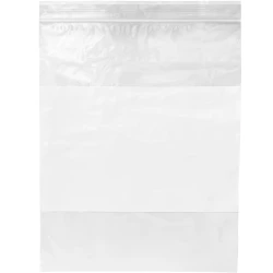 Dispenser Box 8" x 10" White Block Clearzip Lock Top Bags