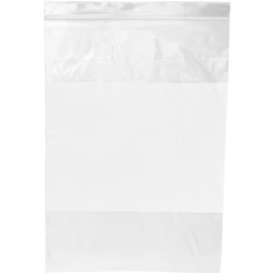 Dispenser Box 9" x 12" White Block Clearzip Lock Top Bags